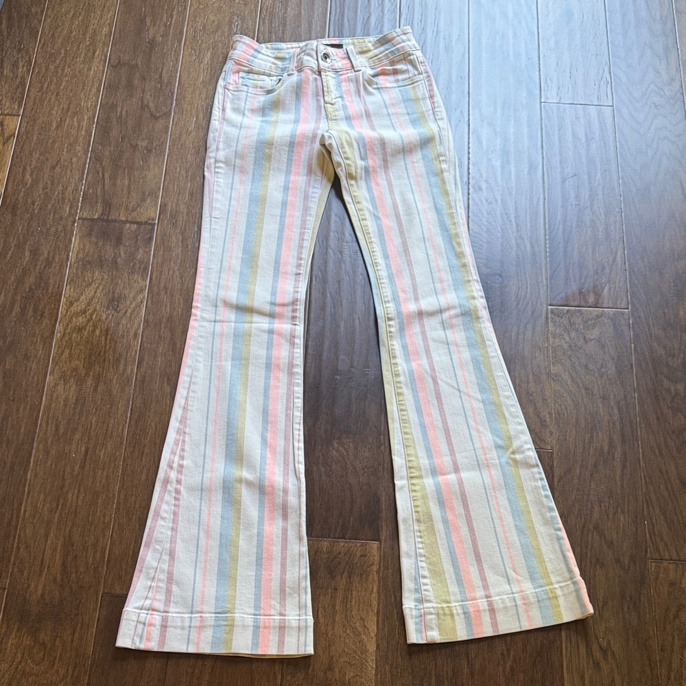J Brand Striped Flare Women Jeans